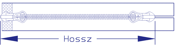 Bontható cipzár 